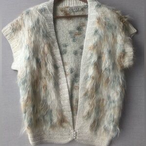 RARE Gucci Vintage Mohair Knit Vest with Pearl Detail Buttons